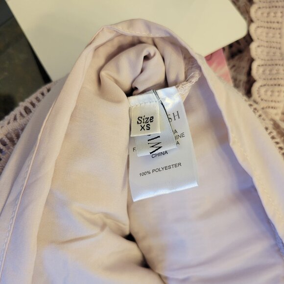 CHICWISH Tiered Ruffle Crochet Mock Neck Sleeveless Top in Pink NWT - Picture 5 of 6